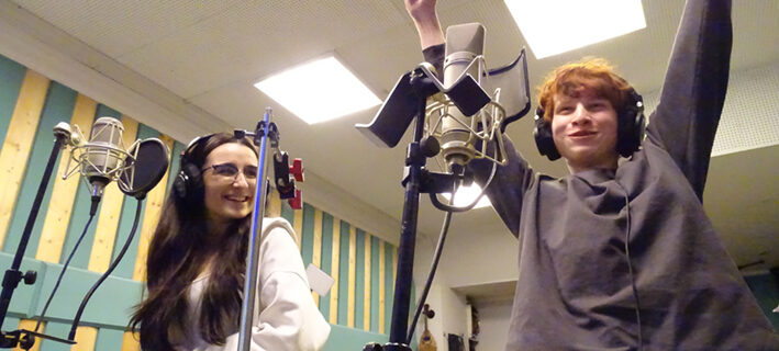Au studio d’enregistrement
